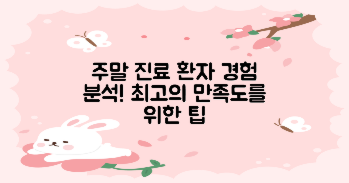 주말 진료, 환자 경험 분석