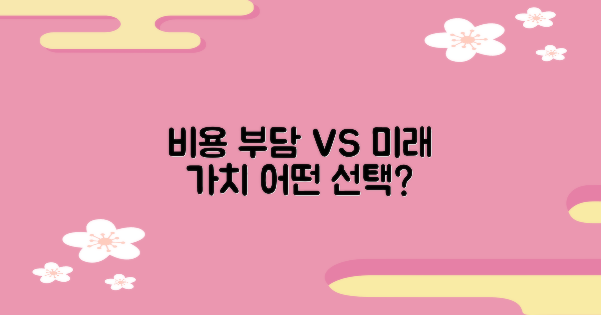 비용 부담 vs 미래 가치