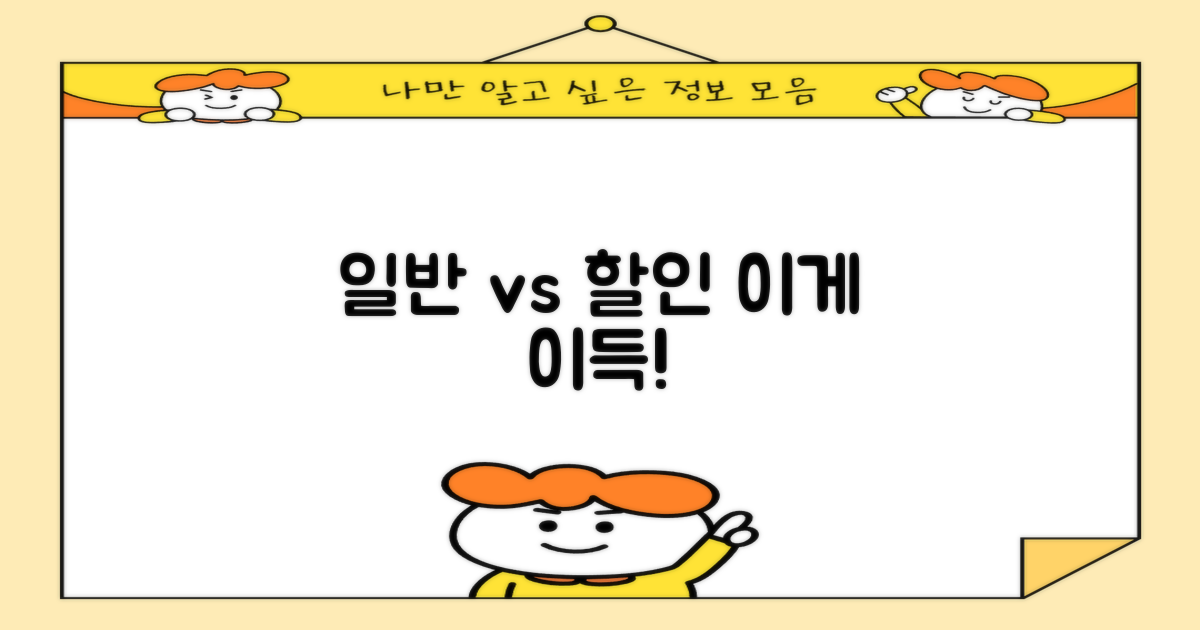 일반 vs 할인 요금