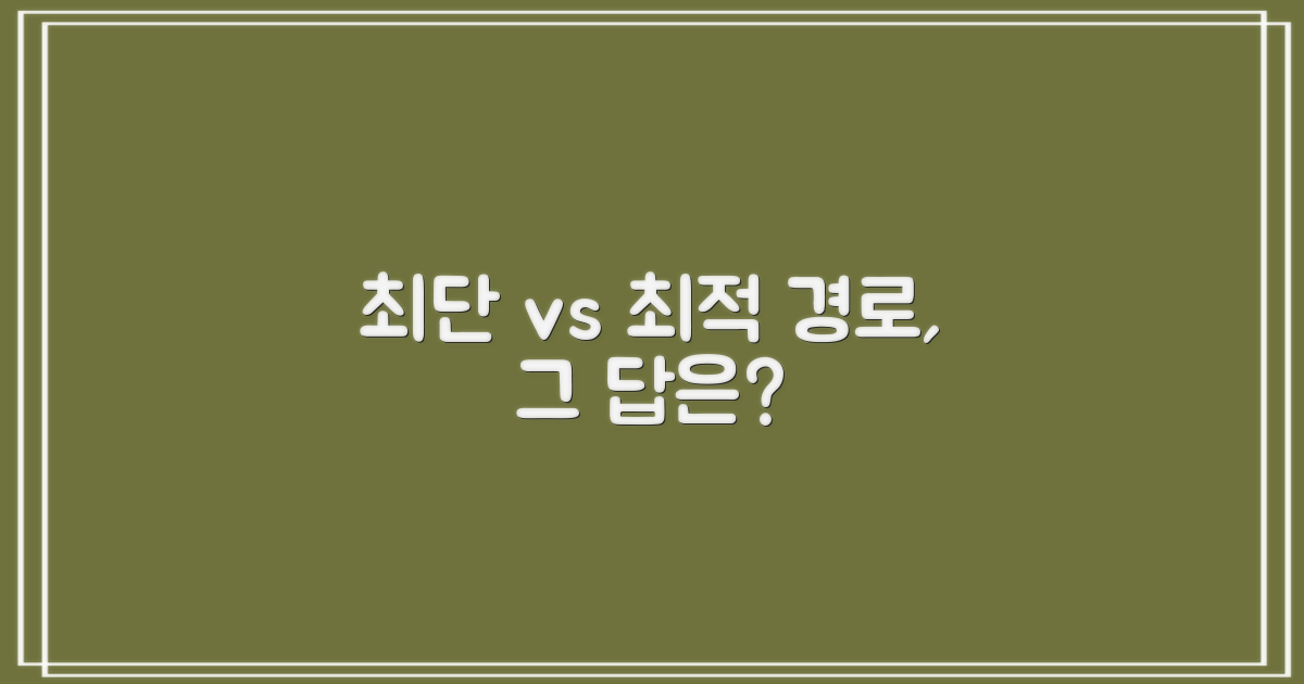 최단 vs 최적 경로