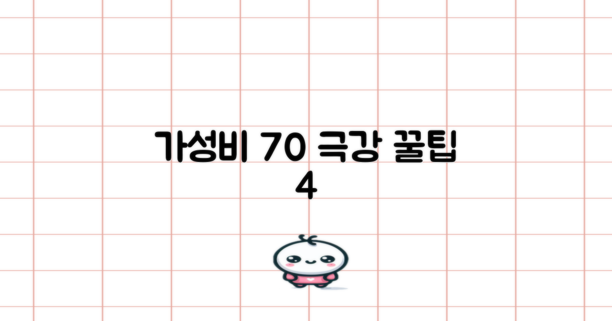 가성비 70% 높이는 꿀팁 4가지