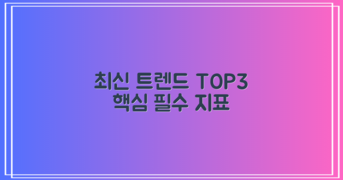 최신 트렌드 3가지 핵심 지표