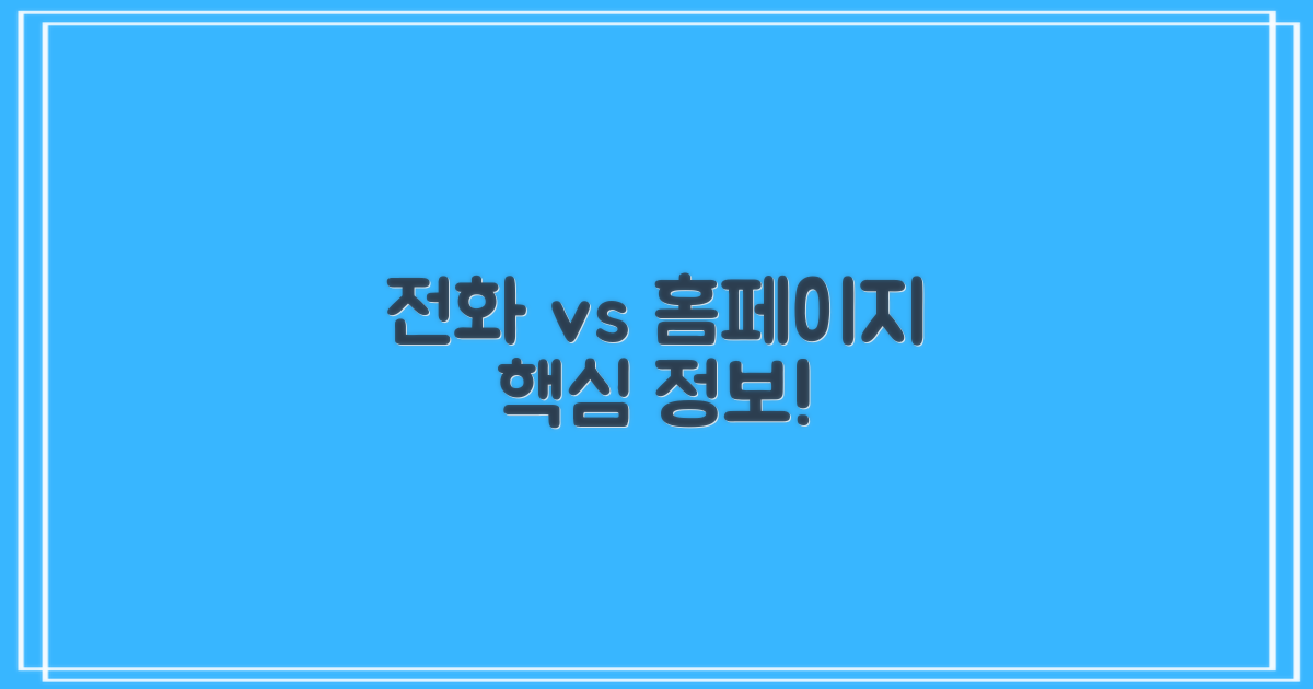 전화 vs. 홈페이지 정보