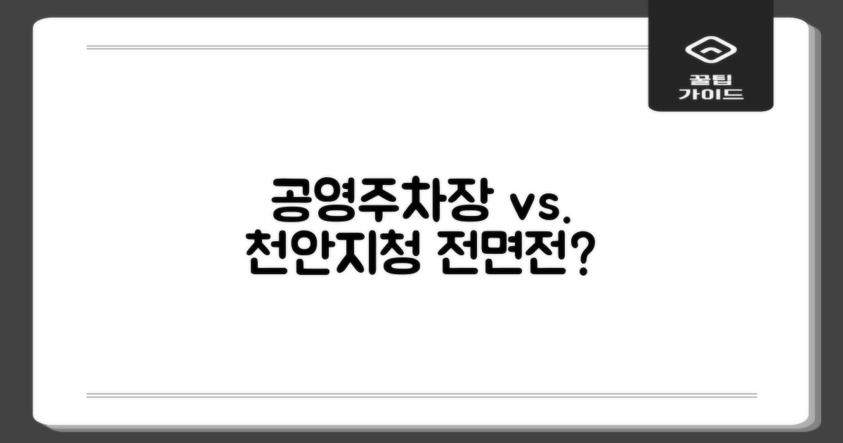 공영주차장 vs. 천안지청