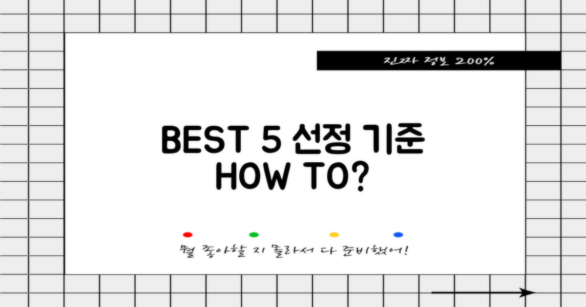 BEST 5 선정 기준은?