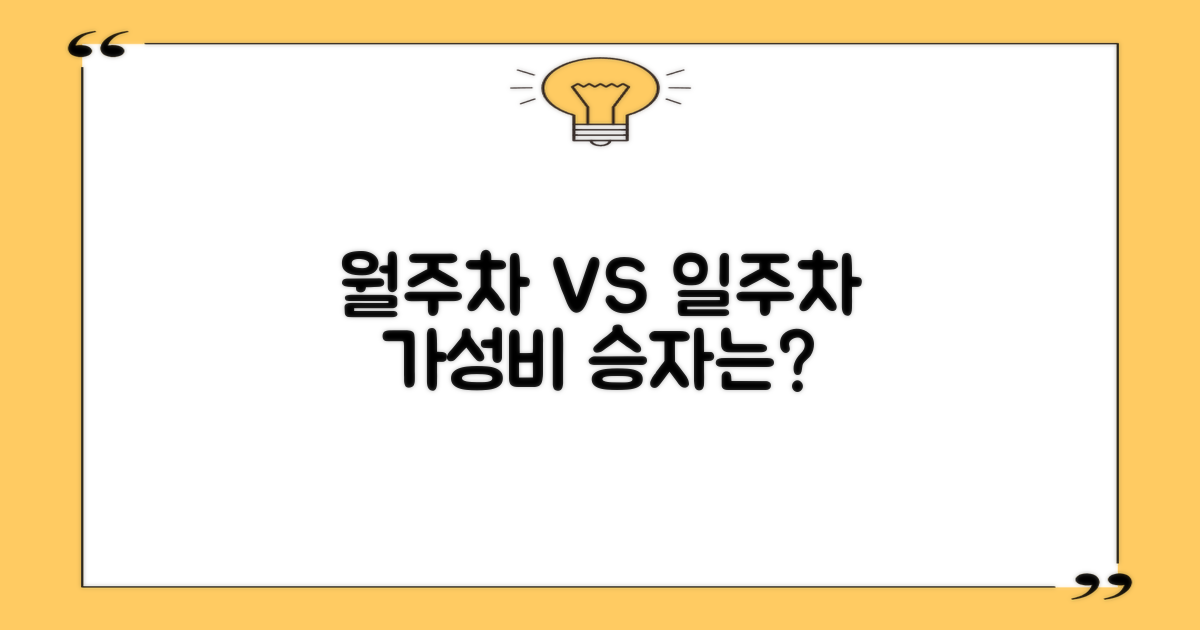 월주차 vs. 일주차 가성비