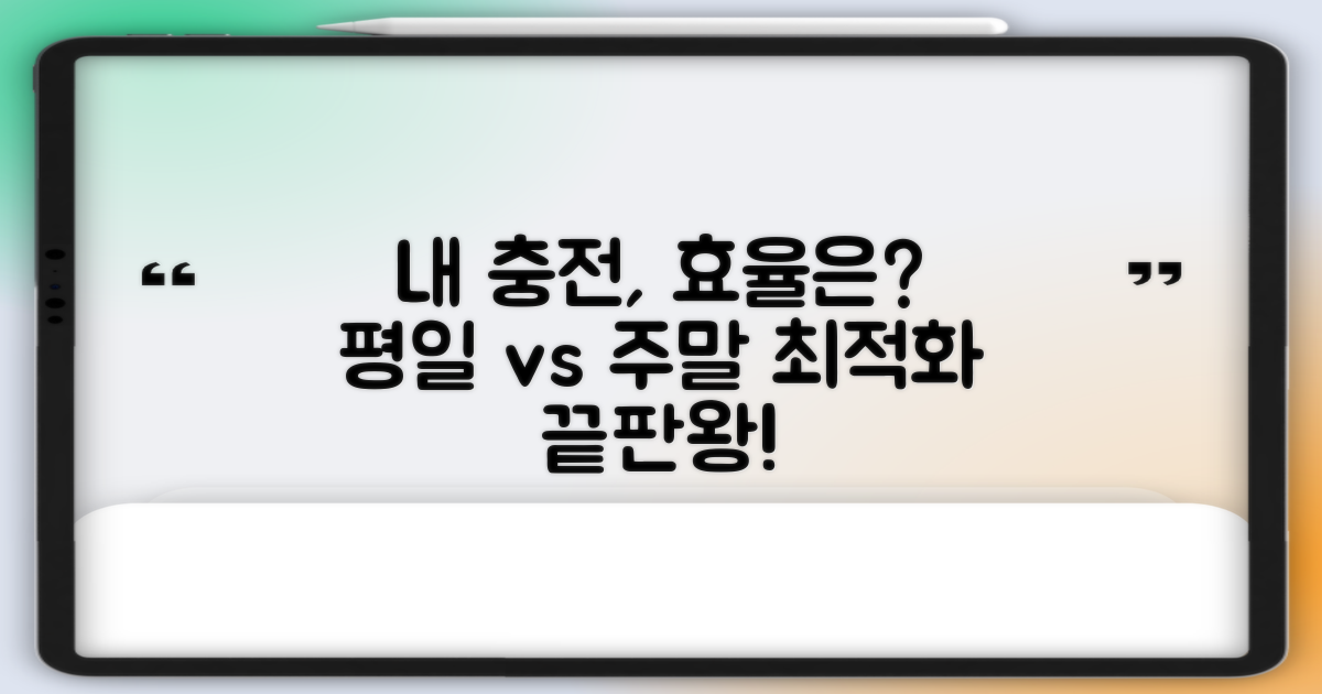 평일 vs. 주말 충전 최적화