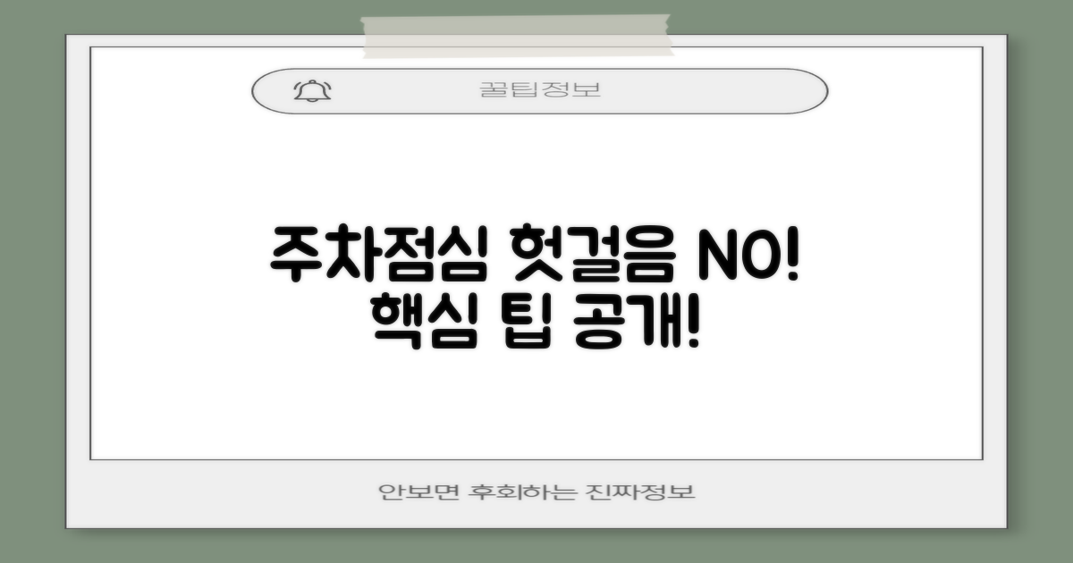 주차·점심, 헛걸음 막는 팁은?