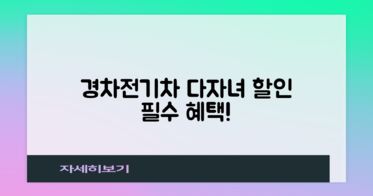 경차, 전기차, 다자녀 할인